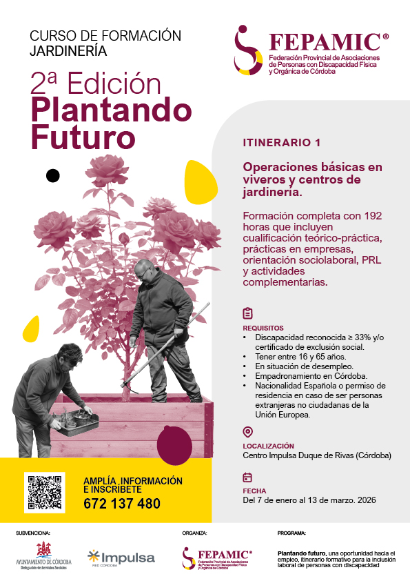 Cartel Proyecto Plantando Futuro. Itinerario 1